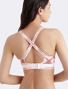 Icon Cotton Valentine's Day Lightly Lined Bralette, CORAL, hi-res