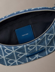 Denim Logo Jacquard Bum Bag, Denim JQD Medium Wash, hi-res