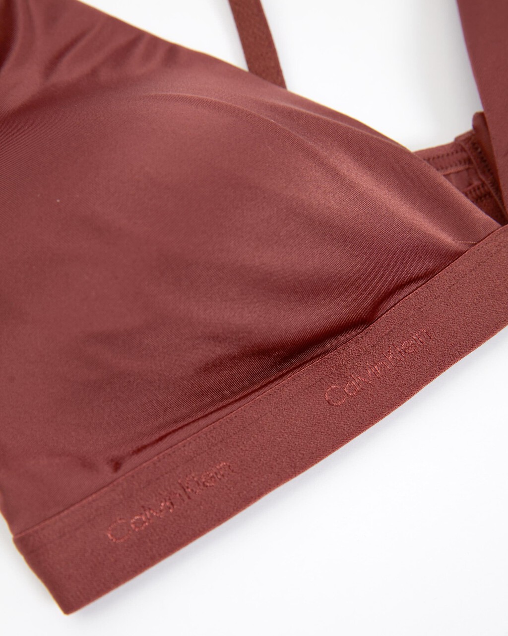 Form To Body Luster Lightly Lined Triangle Bra, Hot Chocolate, hi-res