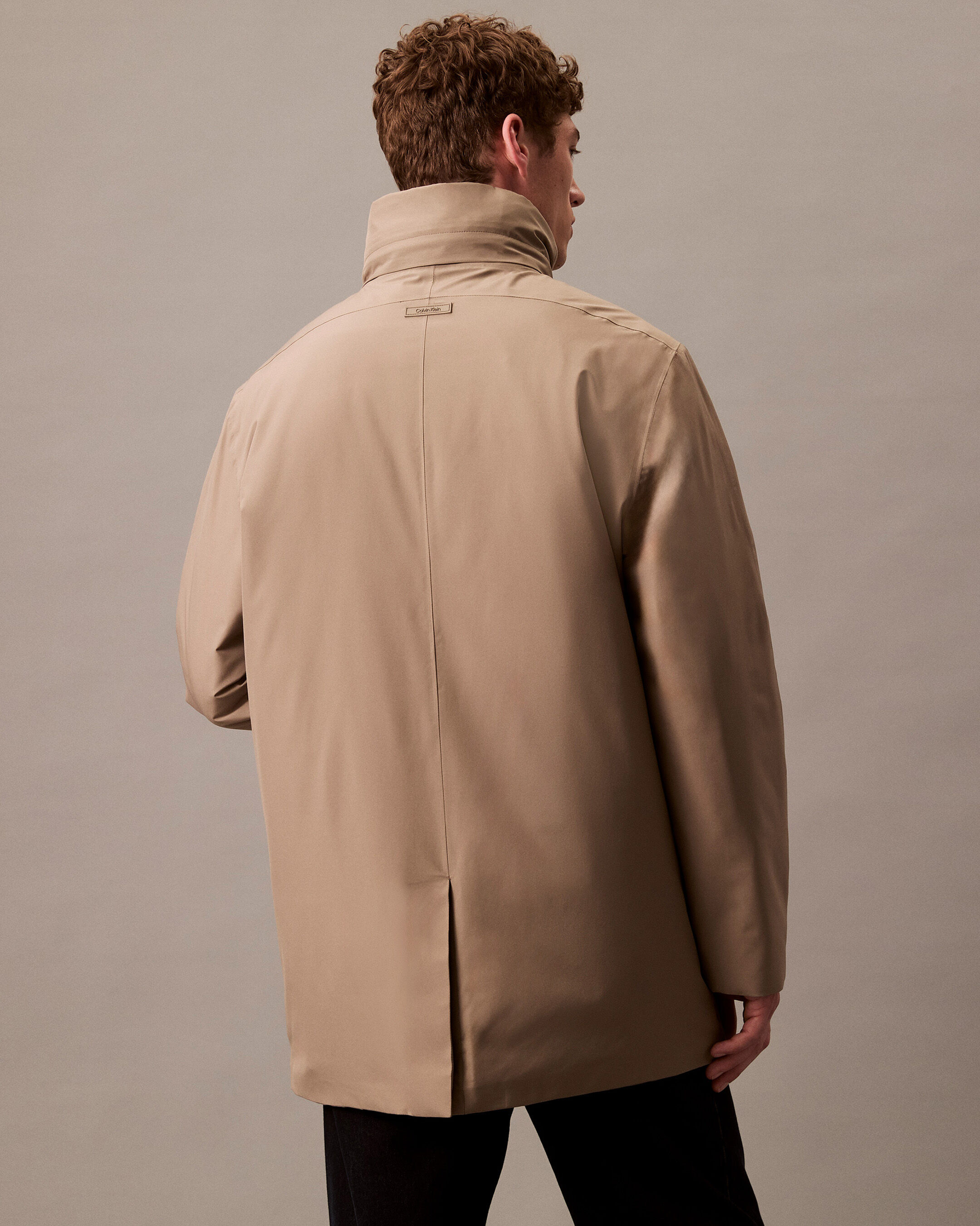 Heavyweight Mid Length Puffer Jacket brown Calvin Klein Malaysia