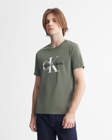 Monogram Organic Cotton Tee, Thyme, hi-res
