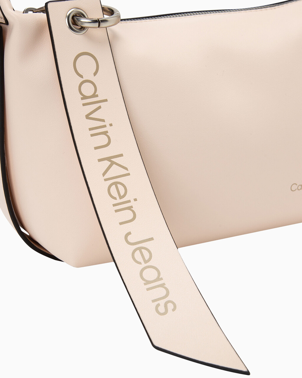 SCULPTED ROUND BAG WITH LOGO TAG, BALLET, hi-res