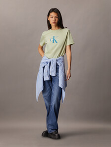Monogram T-shirt, Aloe Wash, hi-res