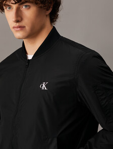 Nylon Bomber Jacket, Ck Black, hi-res