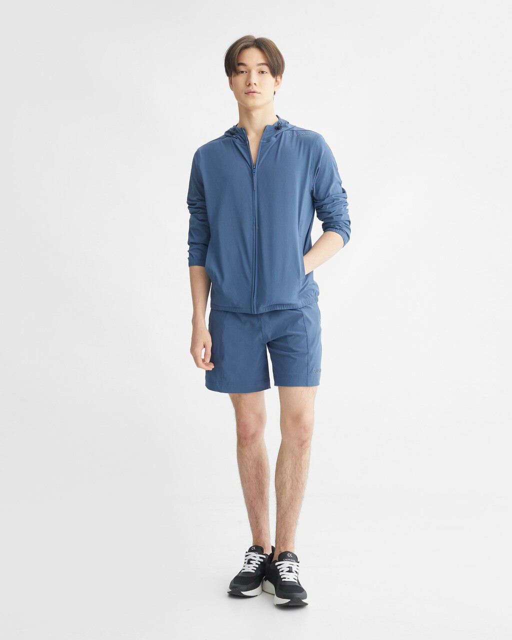 Hooded Windbreaker, CRAYON BLUE, hi-res