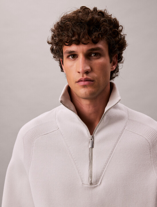 Tech Knit Boxy Mock Neck Jumper