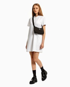 RECONSIDERED STRETCH MILANO DRESS, Bright White, hi-res