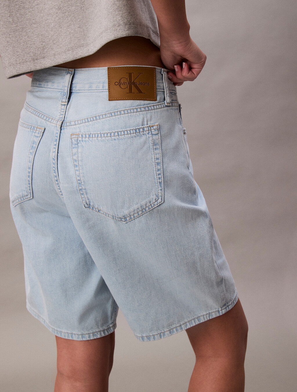 Relaxed Linen Blend Bermuda Shorts, AARON INDIGO, hi-res