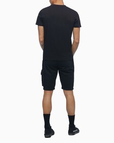 Organic Cotton Monogram Badge Sweat Shorts, Ck Black, hi-res
