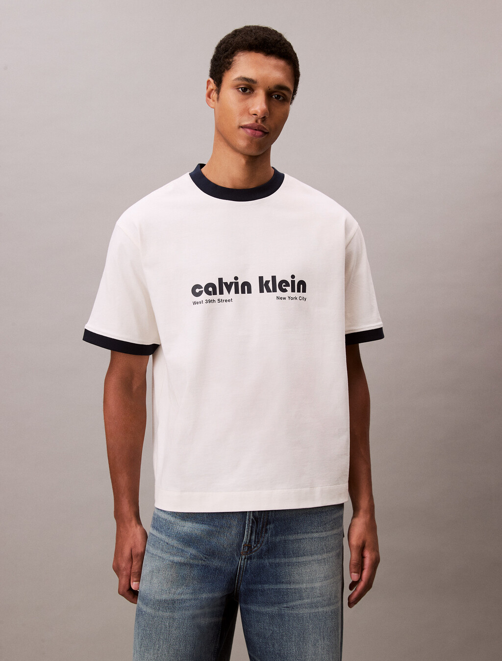 Logo Graphic Relaxed Ringer T-Shirt, Tofu Combo, hi-res