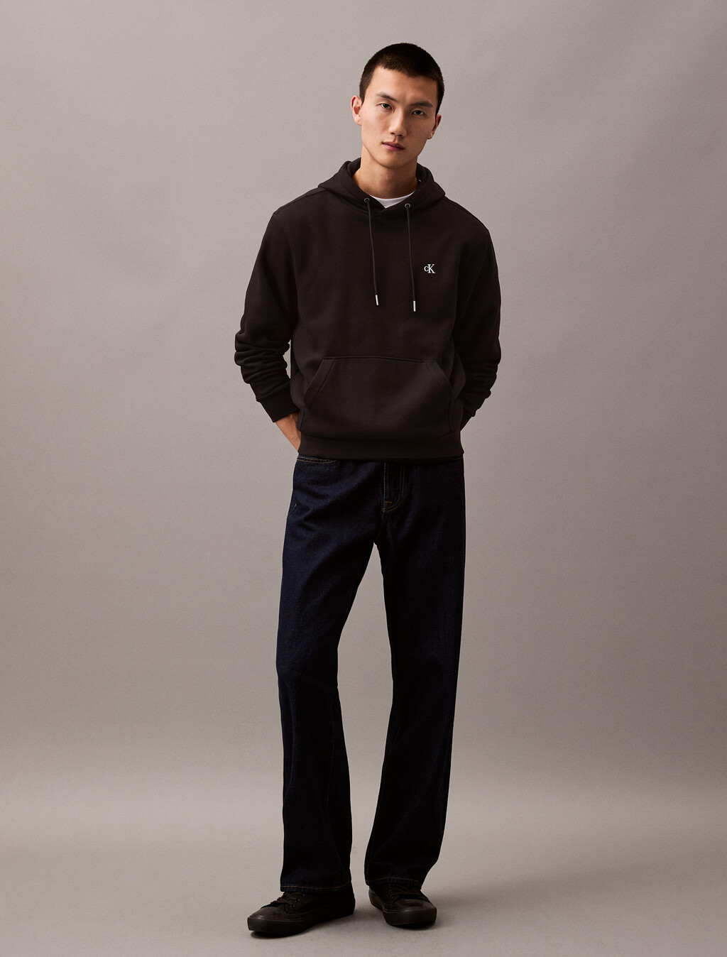 Archive Logo Fleece Hoodie, Black Beauty, hi-res