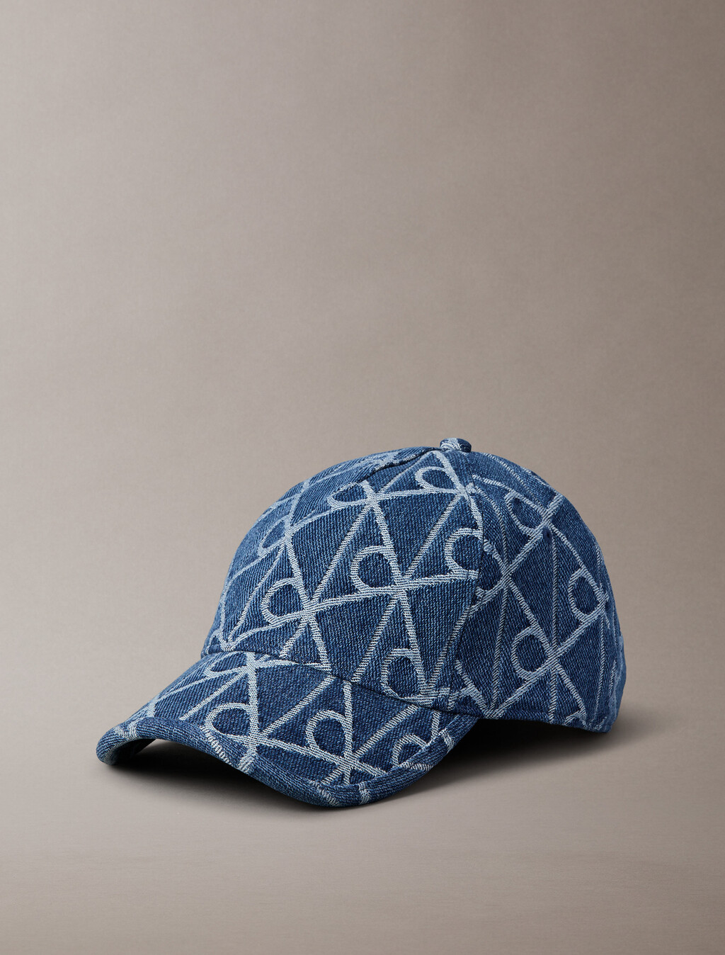 Denim Logo Jacquard Cap, Medium Wash, hi-res