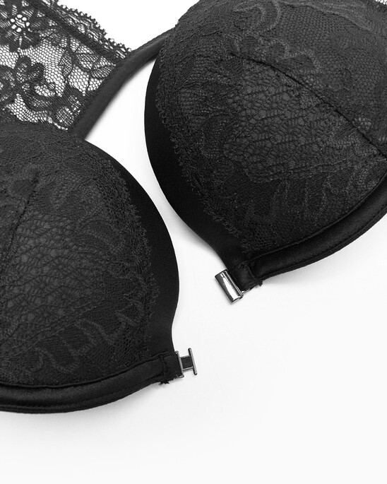 CK BLACK BRIDAL PUSH UP PLUNGE ADD-A-SIZE BRA