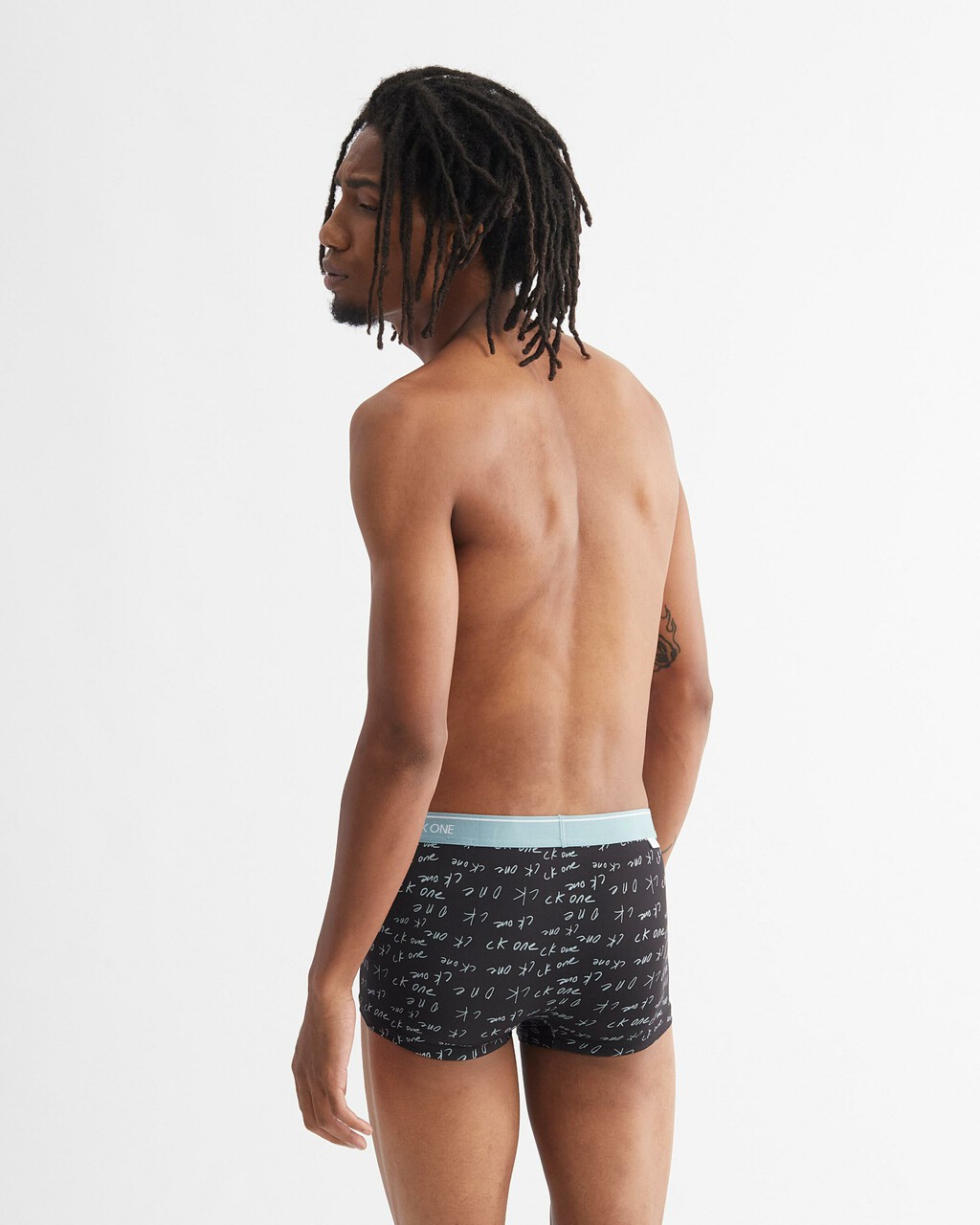 CK ONE PRINT MICRO LOW RISE TRUNKS, Marker Logo Print+Tourmaline, hi-res