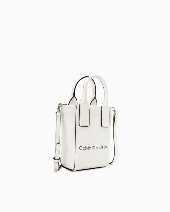 CKJ Sculpted Monogram Micro Tote