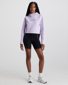 Cropped Logo Hoodie, PASTEL LILAC, hi-res