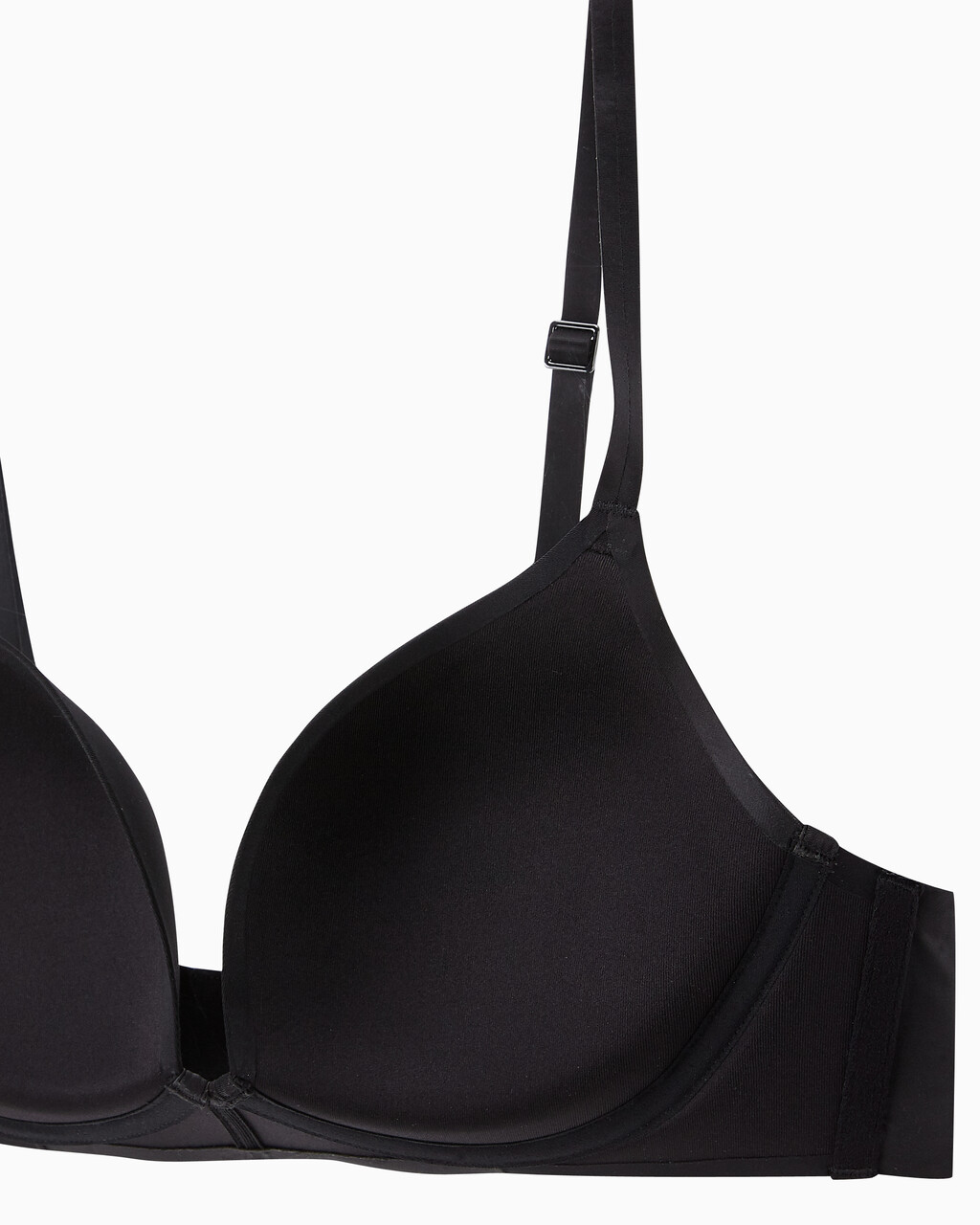 CK Black Structure Push Up Plunge Bra, Black, hi-res