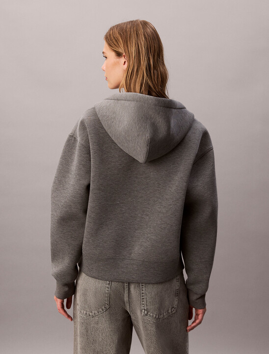 Oversized  Jersey Zip Up Hoodie