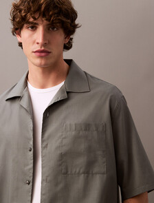 Relaxed Cotton Gauze Shirt, Sedona Sage, hi-res