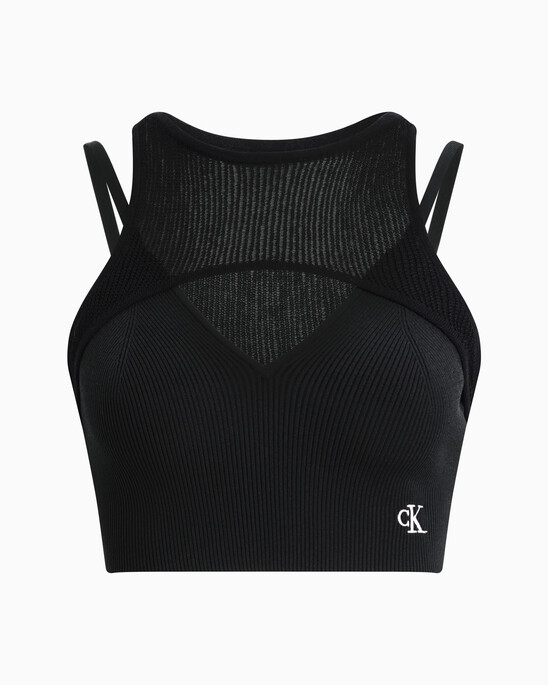 Double Layer Knit Tank Top