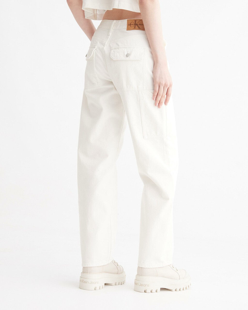 Reconsidered 90s Straight White Jeans, Off White, hi-res