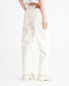 Reconsidered 90s Straight White Jeans, Off White, hi-res