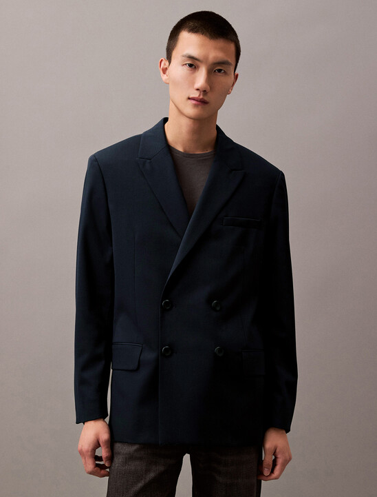 Wool Double Breasted Blazer