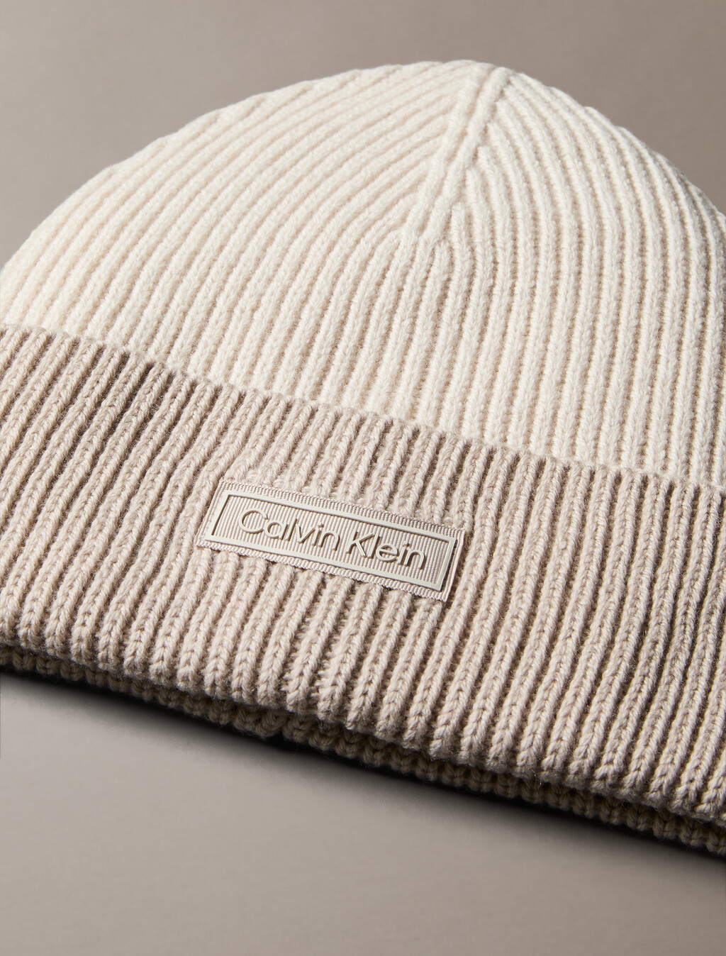 Wool Cashmere Blend Beanie, Chalk/Chateau, hi-res