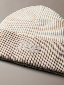 Wool Cashmere Blend Beanie, Chalk/Chateau, hi-res