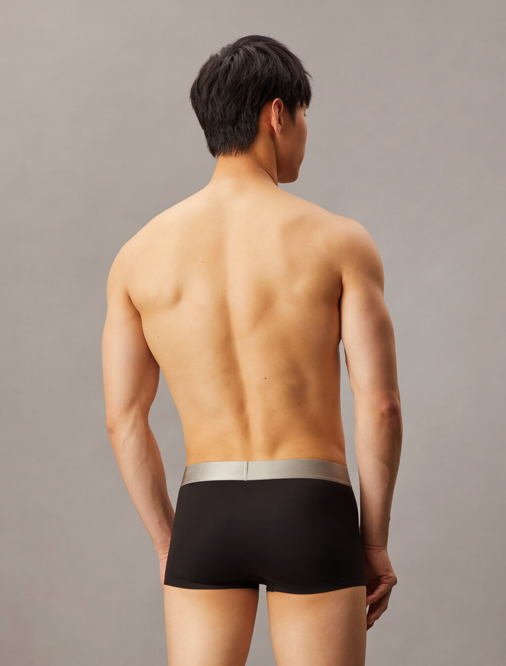 Brushed Microfiber Stretch Low Rise Trunk, Black, hi-res