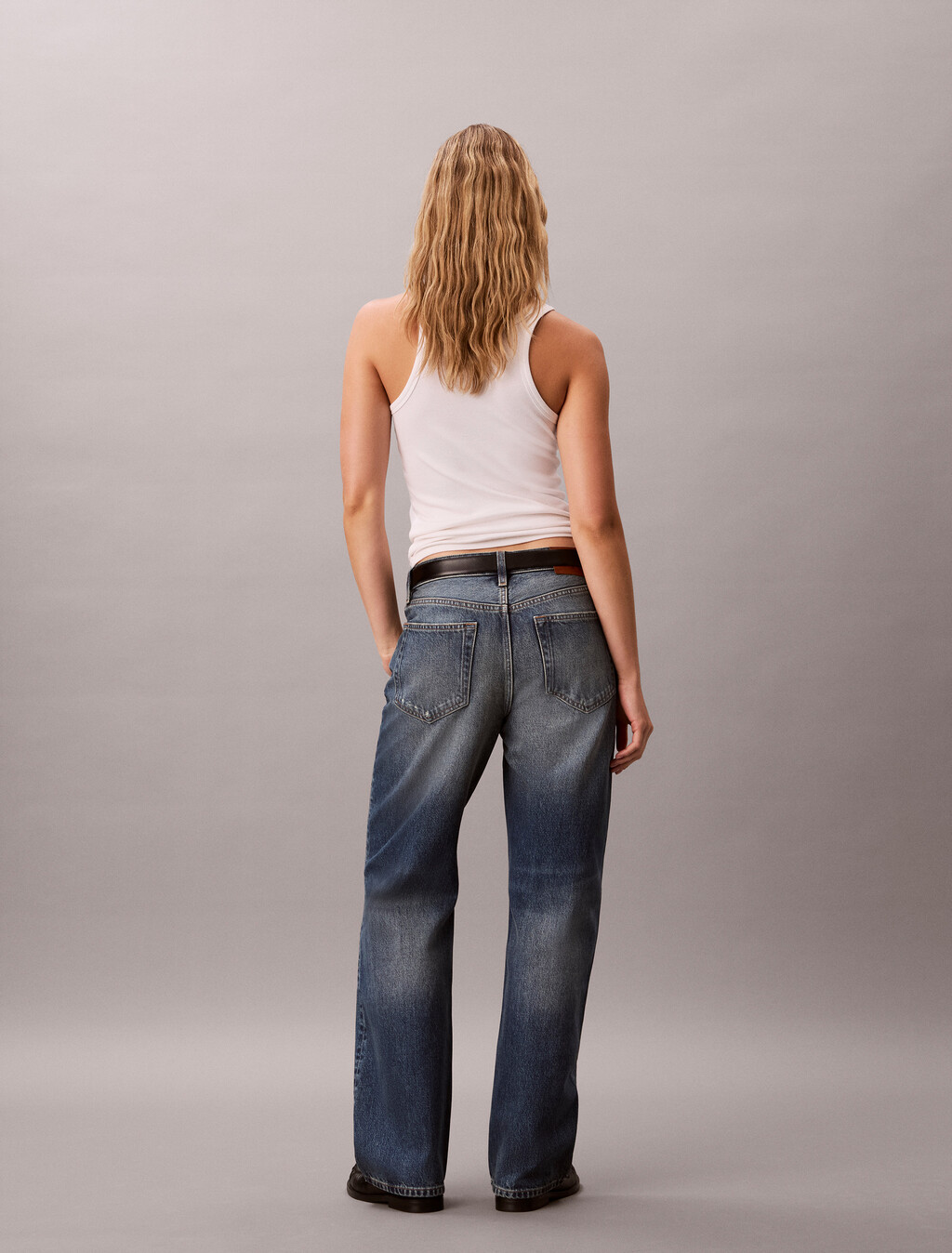 90s Straight Distressed Jeans, WORN PEAK, hi-res