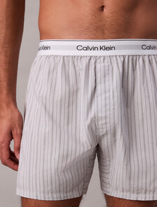 Cotton Poplin Traditional Boxers, 19471 TRAIL STRIPE+HARBOR MIST, hi-res