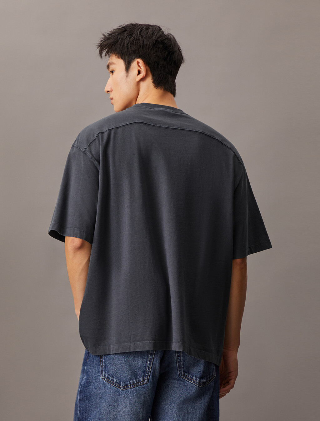 Relaxed Heavy Jersey T-shirt, Ebony, hi-res