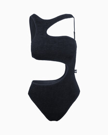 CK Texture Cut Out Swimsuit, Pvh Black, hi-res