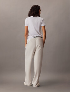 French Terry Straight Leg Joggers, Chalk, hi-res