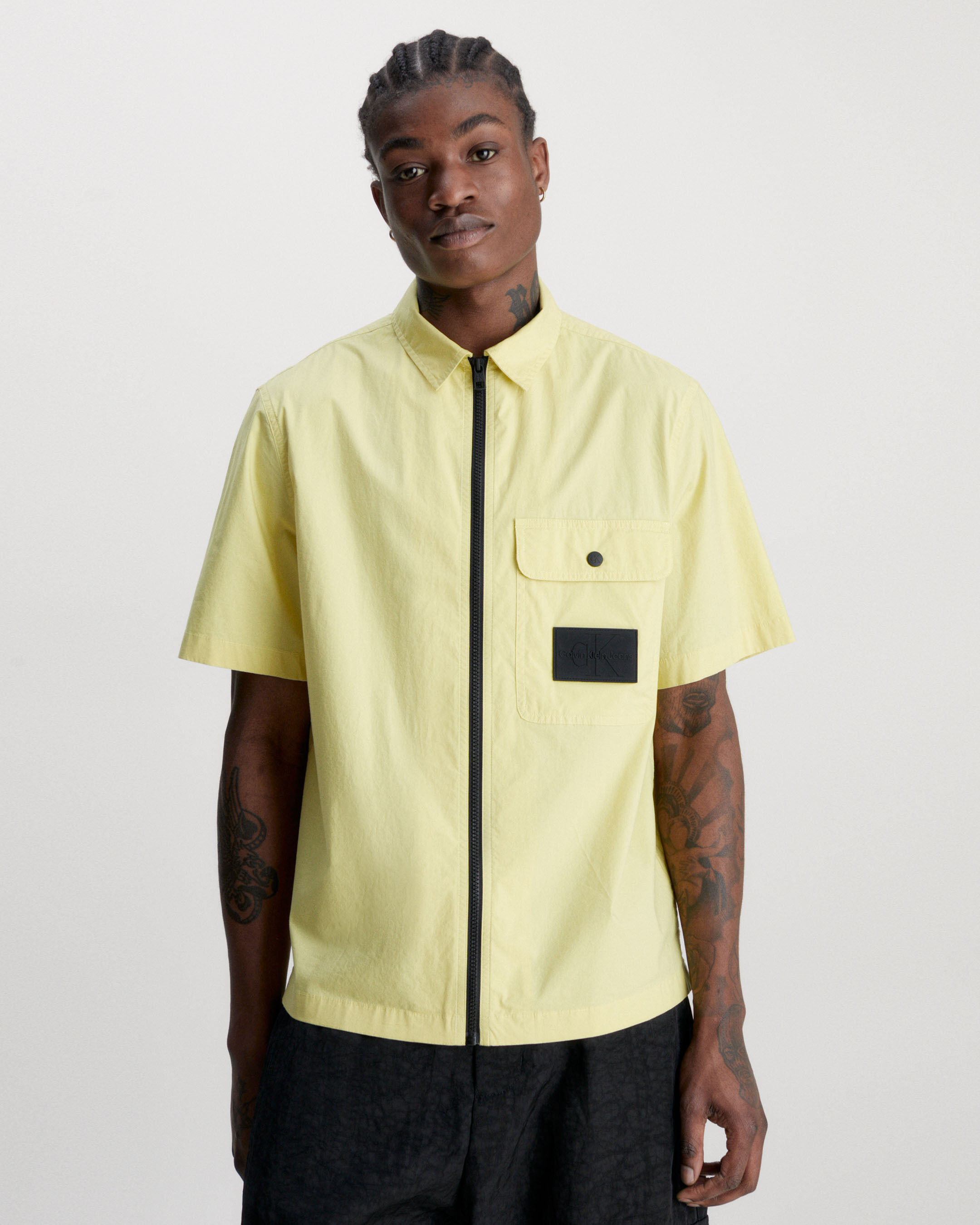 Yellow calvin klein shirt on sale