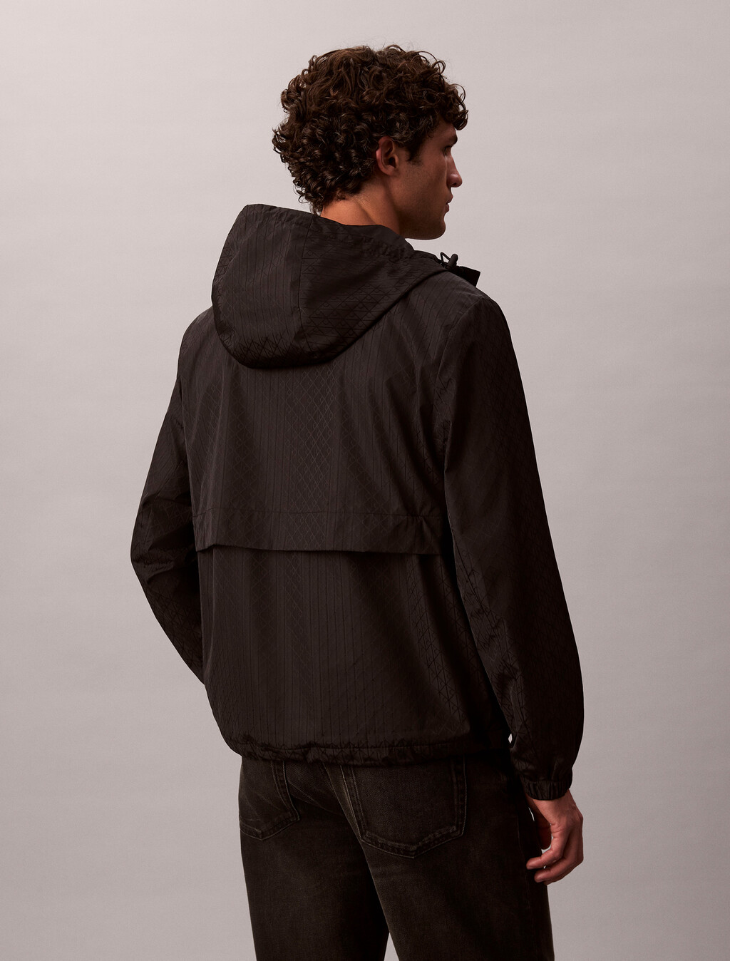Nylon Windbreaker, Black, hi-res