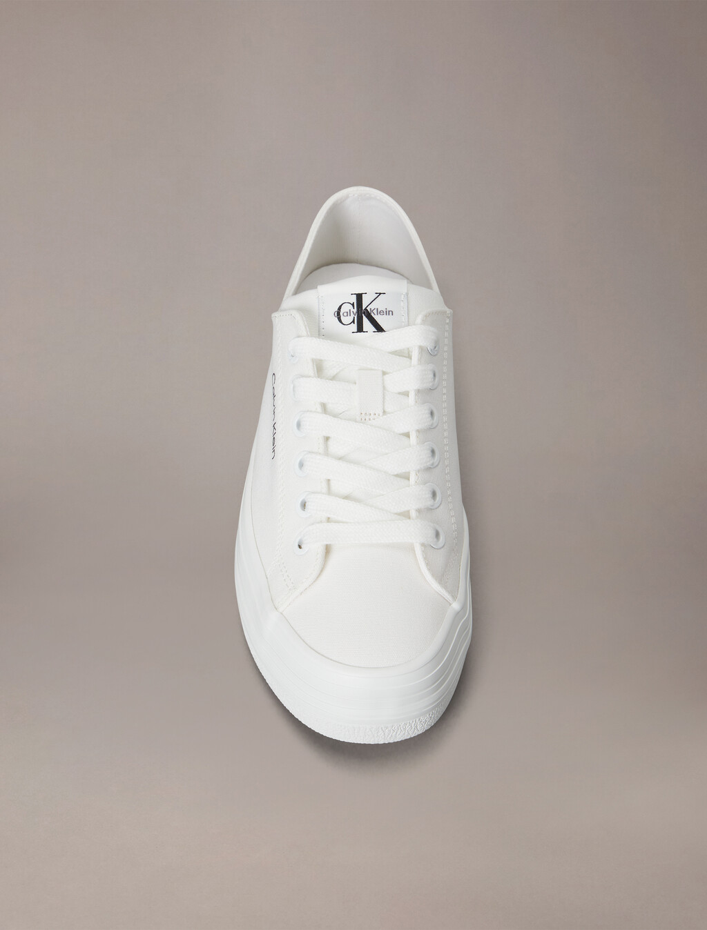 Recycled Cotton Flatform Sneaker, White, hi-res