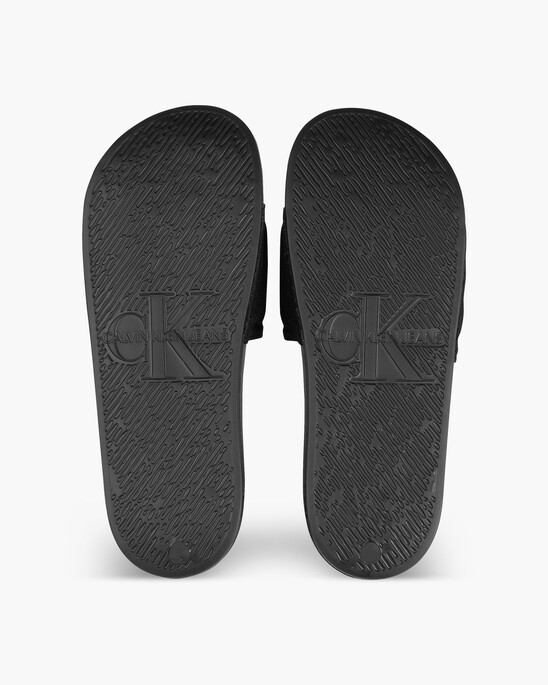 MONOGRAM COTTON SLIDES