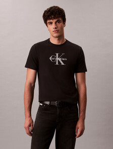 Monogram Crewneck Tee, Black, hi-res