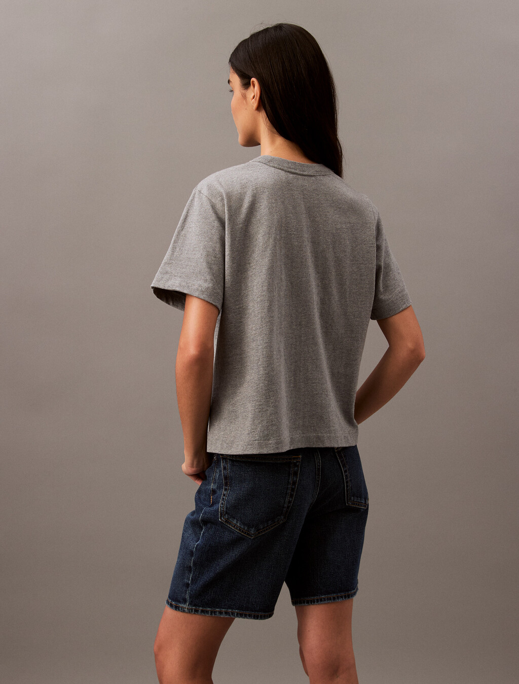 Hero Modern Boxy Tee, Medium Grey Htr, hi-res