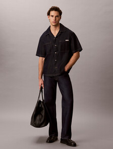 Eco Cool Short Sleeve Denim Shirt, RAW RINSE, hi-res