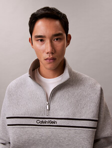 Spacer Relaxed Quarter Zip Sweatshirt, Heroic Grey Htr, hi-res