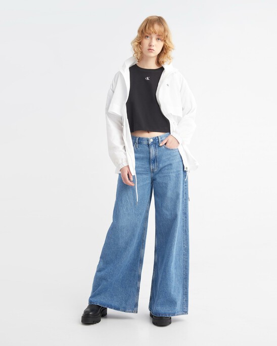 Fitted Waist Zip Up Jacket