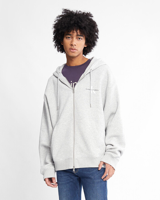 Monogram Zip Up Hoodie
