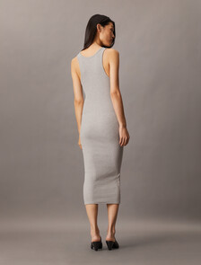 Rib Knit Slip Dress, BC06 Grey Heathers, hi-res
