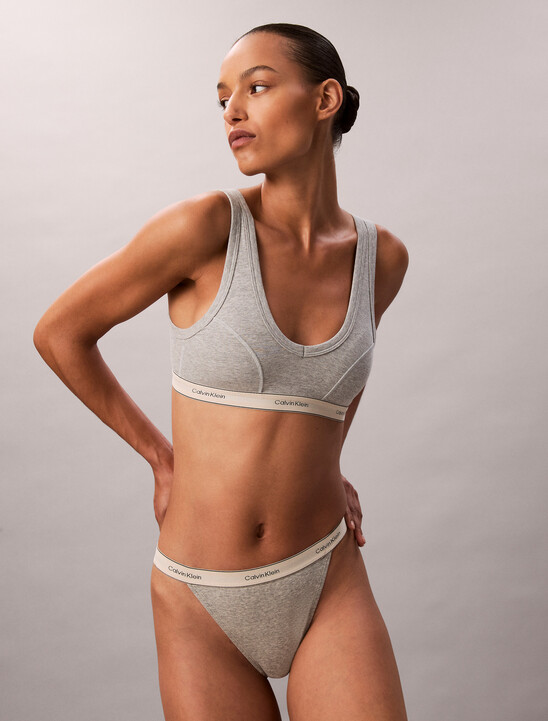 Lightly Lined Triangle Bralette - Heritage Cotton Stretch