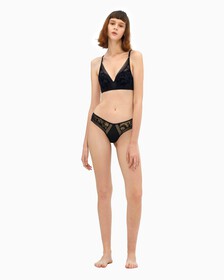 CK BLACK WILDFLOWER BIKINI, Black, hi-res