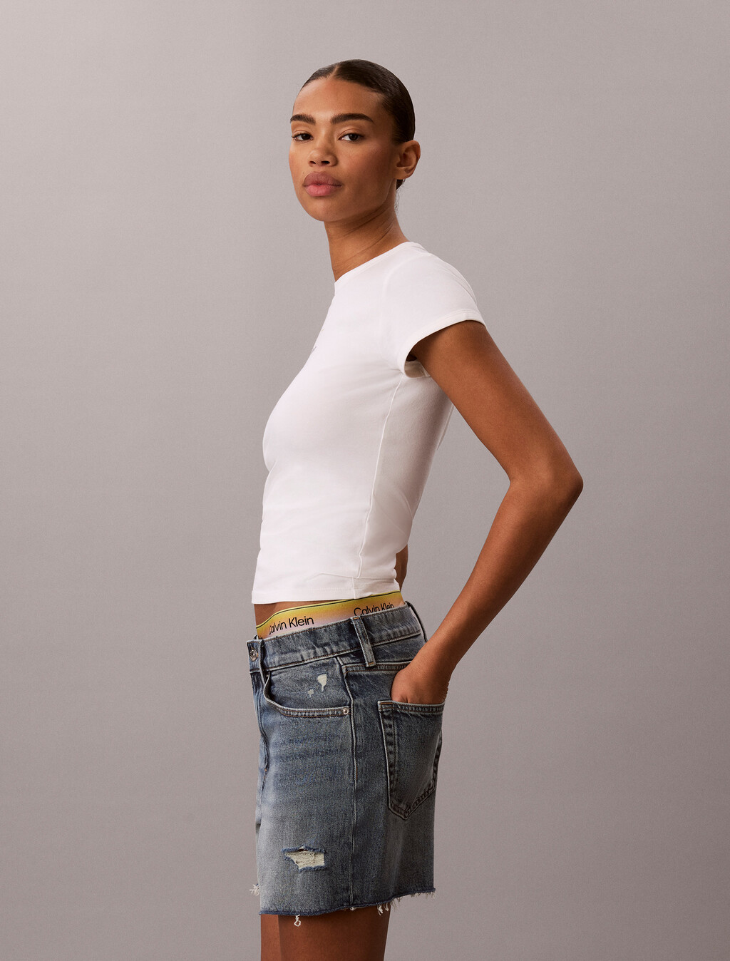 Slim Monogram T-shirt - Pride, Bright White, hi-res