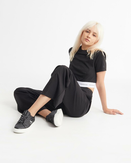 LOGO HEM HIGH NECK TOP